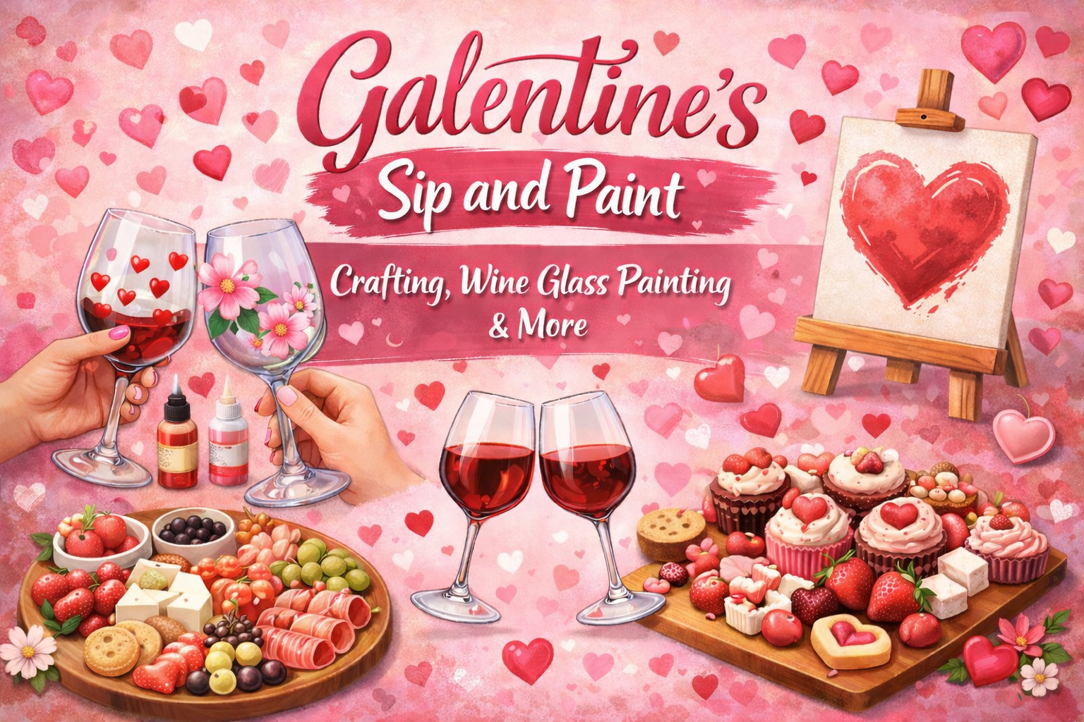 Galentine's Sip and Paint at Shoreline Cafe Event
